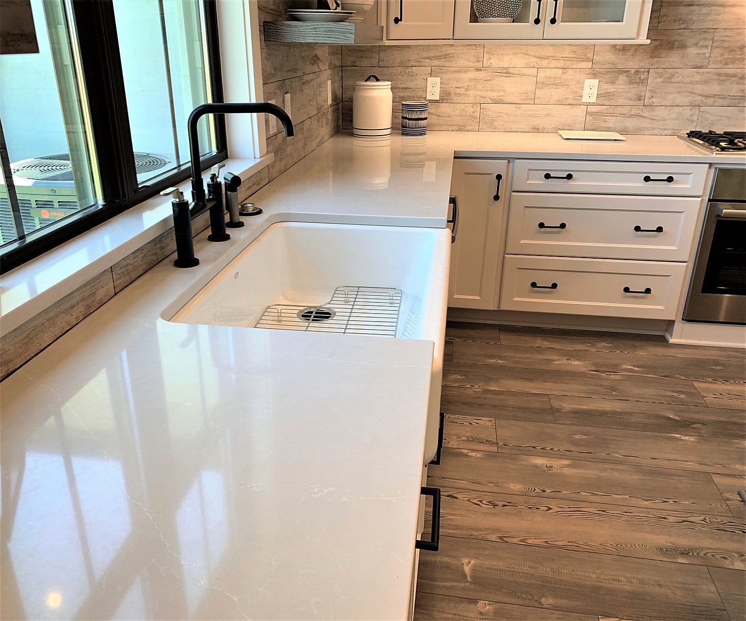 engineered stone kitchen countertops with sink