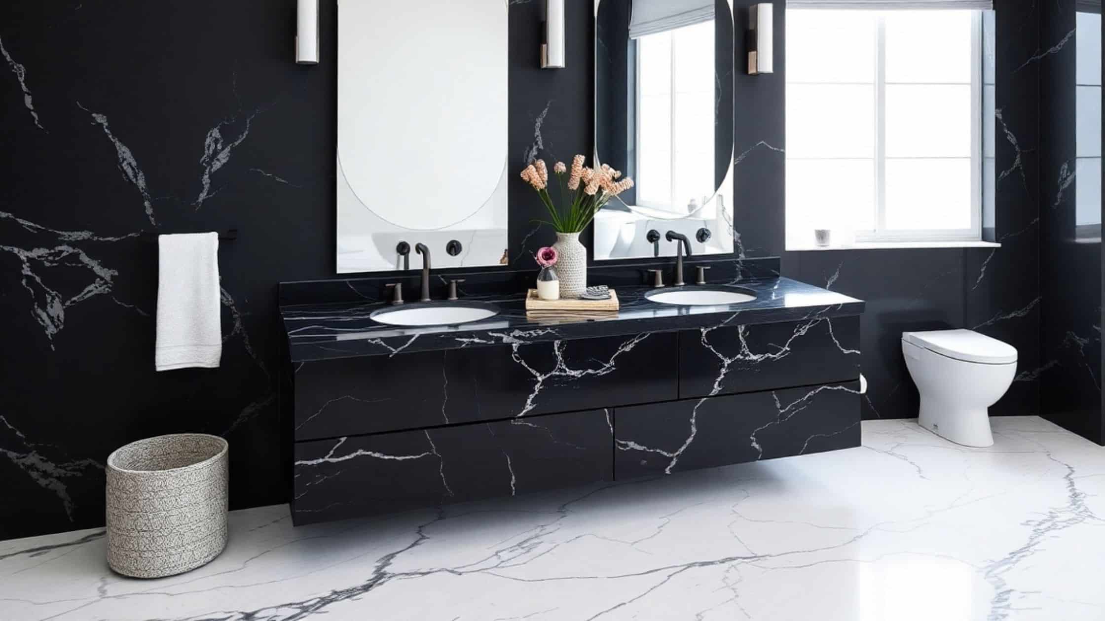 Quartz bathroom countertops, LA